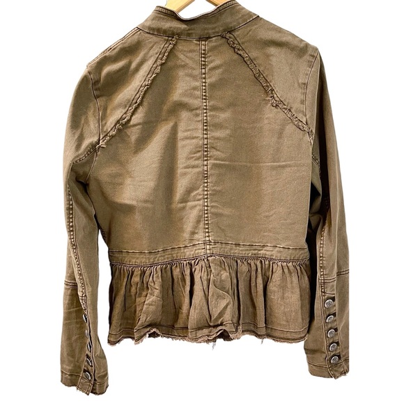 🎉🎉 HP!❤️ Free People Ruffle Bottom Military Style Jacket - Picture 2 of 6